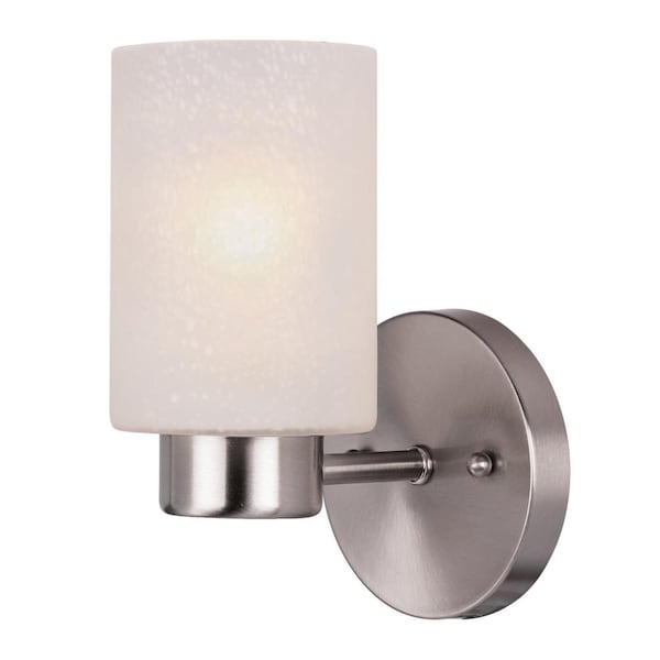 Westinghouse One-Light Indoor Wall Fixture Sylvestre Brushed Nkl Frosted Gls 6227800 - main